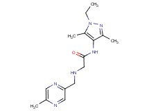 N-(1-ethyl-3,5-dimethyl-1H-pyrazol-4-yl)-2-{[(5-methylpyrazin-2-yl)methyl]amino}acetamide