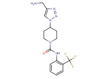 4-[4-(aminomethyl)-1H-1,2,3-triazol-1-yl]-N-[2-(trifluoromethyl)phenyl]-1-piperidinecarboxamide