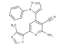 2-amino-6-(4-methyl-1,3-thiazol-5-yl)-4-(1-phenyl-1H-pyrazol-5-yl)nicotinonitrile