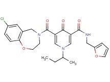1-sec-butyl-5-[(7-chloro-2,3-dihydro-1,4-benzoxazepin-4(5H)-yl)carbonyl]-N-(2-furylmethyl)-4-oxo-1,4-dihydro-3-pyridinecarboxamide