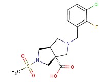(3aR*,6aR*)-2-(3-chloro-2-fluorobenzyl)-5-(methylsulfonyl)hexahydropyrrolo[3,4-c]pyrrole-3a(1H)-carboxylic acid