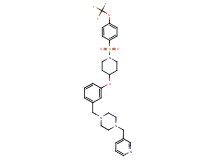 1-(3-pyridinylmethyl)-4-{3-[(1-{[4-(trifluoromethoxy)phenyl]sulfonyl}-4-piperidinyl)oxy]benzyl}piperazine