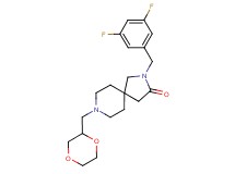 2-(3,5-difluorobenzyl)-8-(1,4-dioxan-2-ylmethyl)-2,8-diazaspiro[4.5]decan-3-one