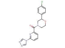 2-(4-chlorophenyl)-4-{[6-(4H-1,2,4-triazol-4-yl)pyridin-2-yl]carbonyl}morpholine