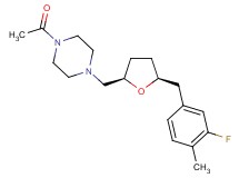 1-acetyl-4-{[(2R*,5S*)-5-(3-fluoro-4-methylbenzyl)tetrahydrofuran-2-yl]methyl}piperazine