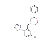 2-(4-fluorophenyl)-4-[5-methyl-2-(1H-pyrazol-1-yl)benzyl]morpholine