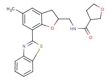 N-{[7-(1,3-benzothiazol-2-yl)-5-methyl-2,3-dihydro-1-benzofuran-2-yl]methyl}tetrahydro-3-furancarboxamide