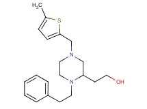 2-[4-[(5-methyl-2-thienyl)methyl]-1-(2-phenylethyl)-2-piperazinyl]ethanol