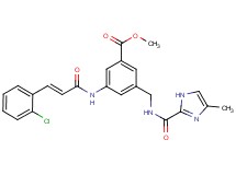 methyl 3-{[(2E)-3-(2-chlorophenyl)-2-propenoyl]amino}-5-({[(4-methyl-1H-imidazol-2-yl)carbonyl]amino}methyl)benzoate