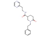 6-oxo-1-(2-phenylethyl)-N-[2-(2-pyrazinyl)ethyl]-3-piperidinecarboxamide