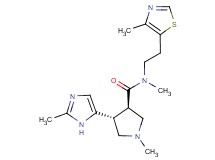 (3R*,4R*)-N,1-dimethyl-4-(2-methyl-1H-imidazol-5-yl)-N-[2-(4-methyl-1,3-thiazol-5-yl)ethyl]-3-pyrrolidinecarboxamide