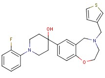 1-(2-fluorophenyl)-4-[4-(3-thienylmethyl)-2,3,4,5-tetrahydro-1,4-benzoxazepin-7-yl]-4-piperidinol