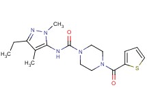 N-(3-ethyl-1,4-dimethyl-1H-pyrazol-5-yl)-4-(2-thienylcarbonyl)piperazine-1-carboxamide
