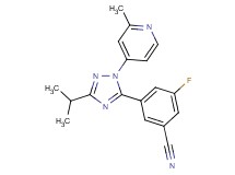 3-fluoro-5-[3-isopropyl-1-(2-methylpyridin-4-yl)-1H-1,2,4-triazol-5-yl]benzonitrile