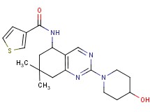N-[2-(4-hydroxy-1-piperidinyl)-7,7-dimethyl-5,6,7,8-tetrahydro-5-quinazolinyl]-3-thiophenecarboxamide