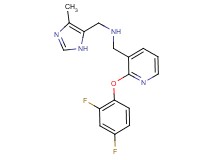 1-[2-(2,4-difluorophenoxy)-3-pyridinyl]-N-[(4-methyl-1H-imidazol-5-yl)methyl]methanamine