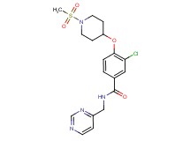 3-chloro-4-{[1-(methylsulfonyl)-4-piperidinyl]oxy}-N-(4-pyrimidinylmethyl)benzamide