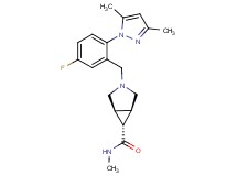 (1R*,5S*,6r)-3-[2-(3,5-dimethyl-1H-pyrazol-1-yl)-5-fluorobenzyl]-N-methyl-3-azabicyclo[3.1.0]hexane-6-carboxamide
