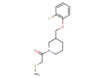 3-[(2-fluorophenoxy)methyl]-1-[(methylthio)acetyl]piperidine