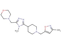4-[(4-methyl-5-{1-[(3-methylisoxazol-5-yl)methyl]piperidin-4-yl}-4H-1,2,4-triazol-3-yl)methyl]morpholine