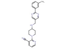 2-[4-({[2-(3-methylphenyl)pyrimidin-5-yl]methyl}amino)piperidin-1-yl]nicotinonitrile