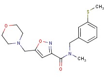 N-methyl-N-[3-(methylthio)benzyl]-5-(morpholin-4-ylmethyl)isoxazole-3-carboxamide