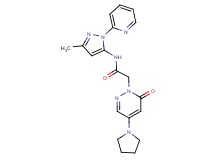 N-(3-methyl-1-pyridin-2-yl-1H-pyrazol-5-yl)-2-(6-oxo-4-pyrrolidin-1-ylpyridazin-1(6H)-yl)acetamide