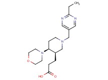 3-{(3R*,4S*)-1-[(2-ethylpyrimidin-5-yl)methyl]-4-morpholin-4-ylpiperidin-3-yl}propanoic acid