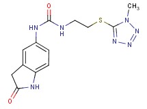 N-{2-[(1-methyl-1H-tetrazol-5-yl)thio]ethyl}-N'-(2-oxo-2,3-dihydro-1H-indol-5-yl)urea