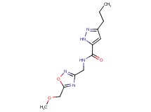 N-{[5-(methoxymethyl)-1,2,4-oxadiazol-3-yl]methyl}-3-propyl-1H-pyrazole-5-carboxamide