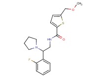 N-[2-(2-fluorophenyl)-2-pyrrolidin-1-ylethyl]-5-(methoxymethyl)thiophene-2-carboxamide
