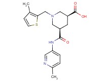 (3S*,5R*)-5-{[(6-methyl-3-pyridinyl)amino]carbonyl}-1-[(3-methyl-2-thienyl)methyl]-3-piperidinecarboxylic acid