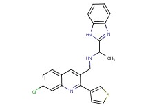 1-(1H-benzimidazol-2-yl)-N-{[7-chloro-2-(3-thienyl)-3-quinolinyl]methyl}ethanamine