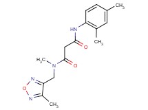 N'-(2,4-dimethylphenyl)-N-methyl-N-[(4-methyl-1,2,5-oxadiazol-3-yl)methyl]malonamide