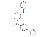 2-benzyl-4-[4-(1H-pyrazol-1-yl)benzoyl]morpholine