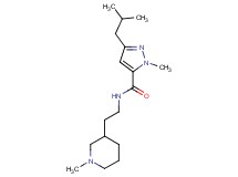 3-isobutyl-1-methyl-N-[2-(1-methylpiperidin-3-yl)ethyl]-1H-pyrazole-5-carboxamide