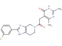 5-{2-[2-(3-fluorophenyl)-1,4,6,7-tetrahydro-5H-imidazo[4,5-c]pyridin-5-yl]-2-oxoethyl}-2,6-dimethylpyrimidin-4(3H)-one