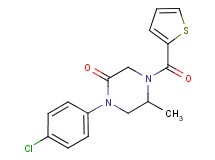 1-(4-chlorophenyl)-5-methyl-4-(2-thienylcarbonyl)-2-piperazinone