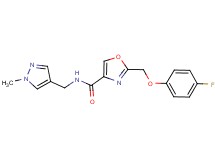 2-[(4-fluorophenoxy)methyl]-N-[(1-methyl-1H-pyrazol-4-yl)methyl]-1,3-oxazole-4-carboxamide