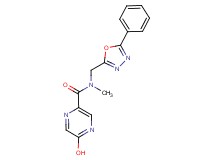 5-hydroxy-N-methyl-N-[(5-phenyl-1,3,4-oxadiazol-2-yl)methyl]pyrazine-2-carboxamide