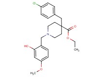 ethyl 4-(4-chlorobenzyl)-1-(2-hydroxy-4-methoxybenzyl)-4-piperidinecarboxylate