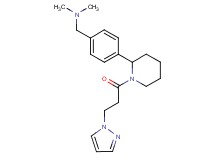 N,N-dimethyl-1-(4-{1-[3-(1H-pyrazol-1-yl)propanoyl]-2-piperidinyl}phenyl)methanamine