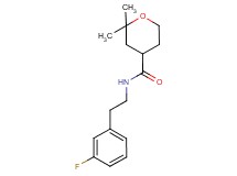 N-[2-(3-fluorophenyl)ethyl]-2,2-dimethyltetrahydro-2H-pyran-4-carboxamide