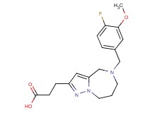 3-[5-(4-fluoro-3-methoxybenzyl)-5,6,7,8-tetrahydro-4H-pyrazolo[1,5-a][1,4]diazepin-2-yl]propanoic acid