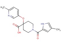 4-[(6-methylpyridin-3-yl)oxy]-1-[(4-methyl-1H-pyrrol-2-yl)carbonyl]piperidine-4-carboxylic acid