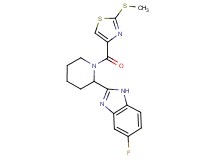 5-fluoro-2-(1-{[2-(methylthio)-1,3-thiazol-4-yl]carbonyl}-2-piperidinyl)-1H-benzimidazole trifluoroacetate