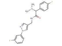 2-(dimethylamino)-2-(4-fluorophenyl)-N-{[1-(3-fluorophenyl)-1H-pyrazol-4-yl]methyl}acetamide