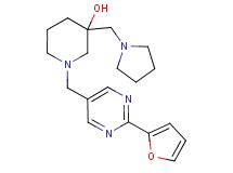 1-{[2-(2-furyl)pyrimidin-5-yl]methyl}-3-(pyrrolidin-1-ylmethyl)piperidin-3-ol