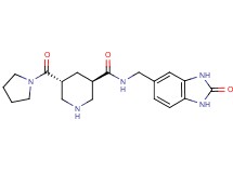 (3R*,5R*)-N-[(2-oxo-2,3-dihydro-1H-benzimidazol-5-yl)methyl]-5-(pyrrolidin-1-ylcarbonyl)piperidine-3-carboxamide