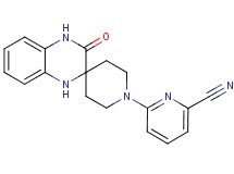 6-(3'-oxo-3',4'-dihydro-1H,1'H-spiro[piperidine-4,2'-quinoxalin]-1-yl)-2-pyridinecarbonitrile